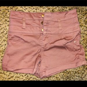 Tinseltown Three Button High Waist Shorts